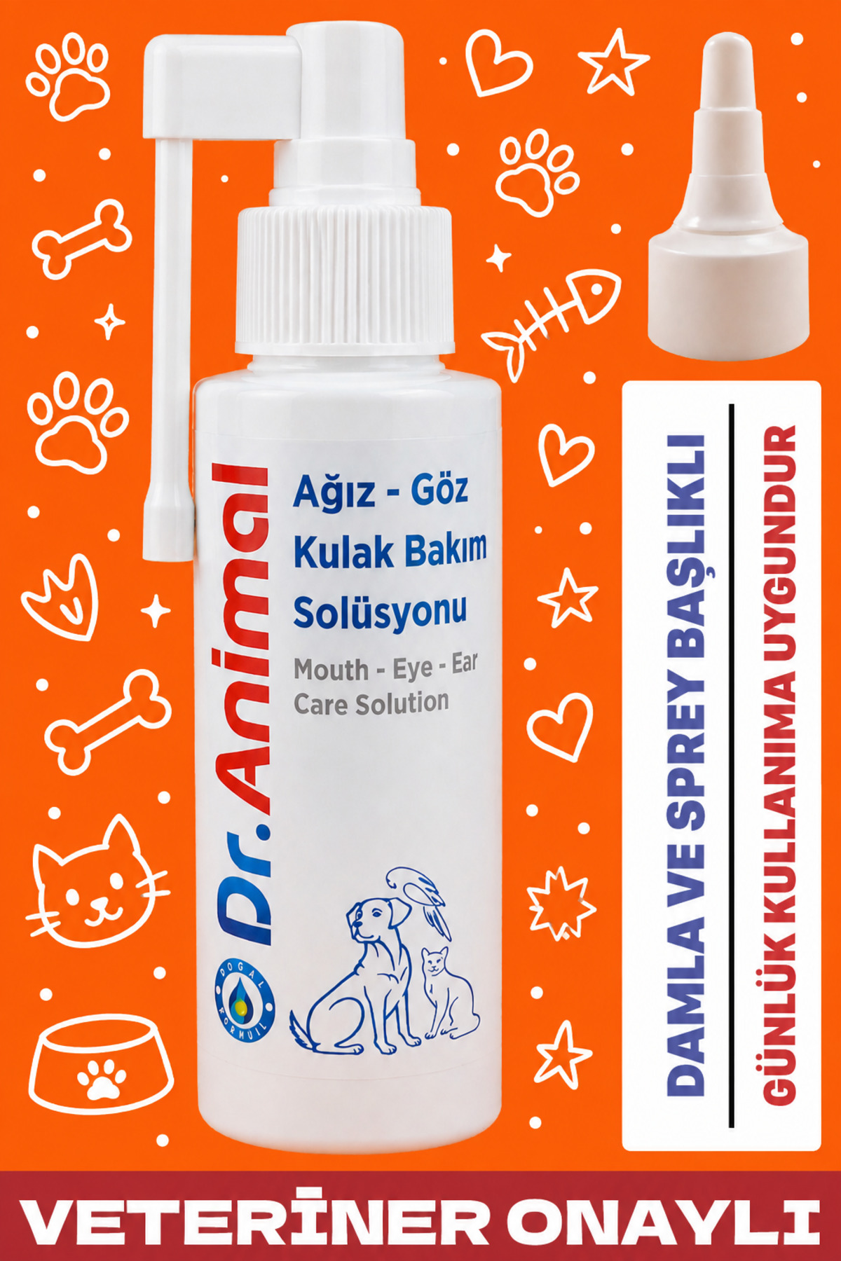 飼育用品 dry animals Dr. Animal Ağız, Göz, Kulak, Deri Bakım Solüsyonu 100 Ml - Fiyatı