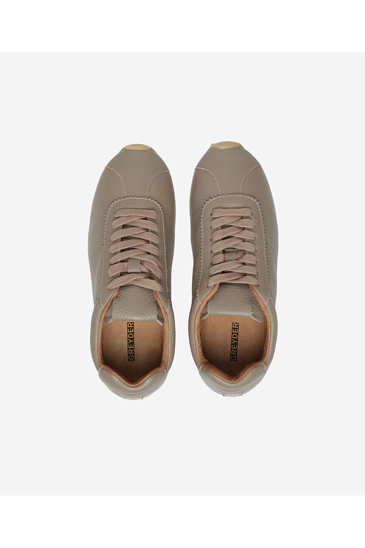 Greyder Kadın Vizon Hakiki Deri Sneaker Ayakkabı 4Y2SA59188 görsel 5