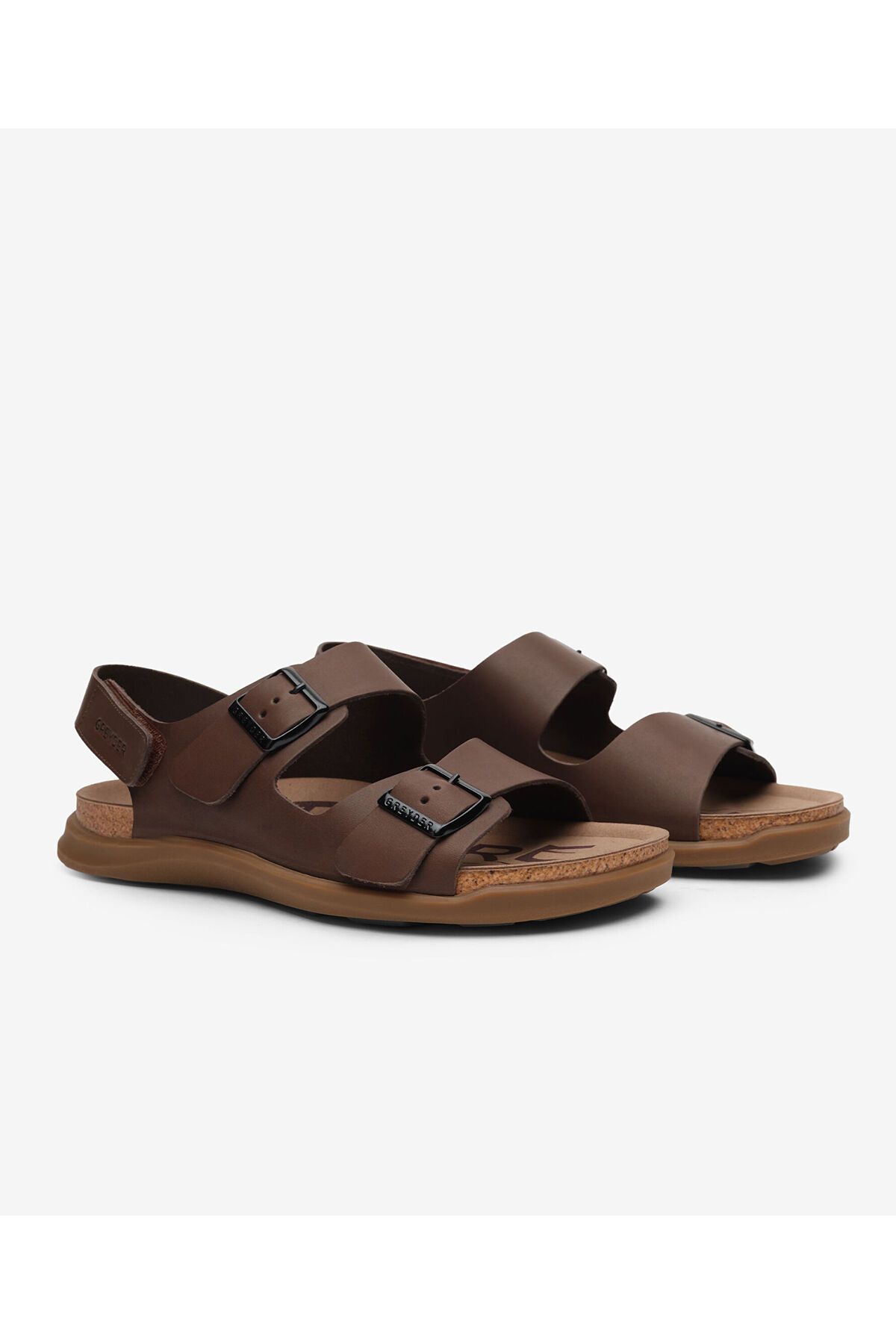 Greyder Erkek Kahverengi Hakiki Deri Sandalet 6Y1CS64764 görsel 3
