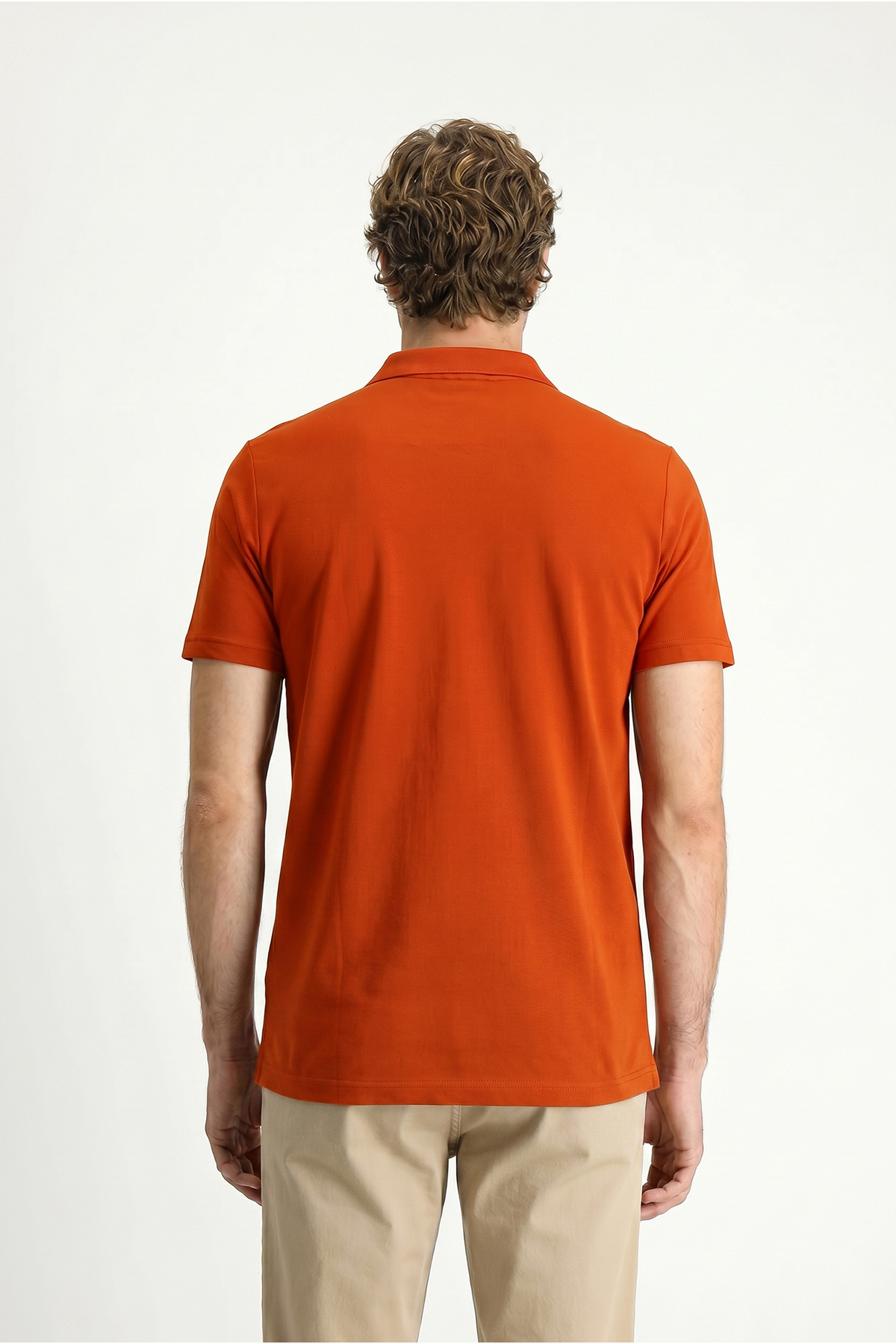 Kiğılı Polo Yaka Regular Fit Nakışlı Pamuklu Tişört görsel 4