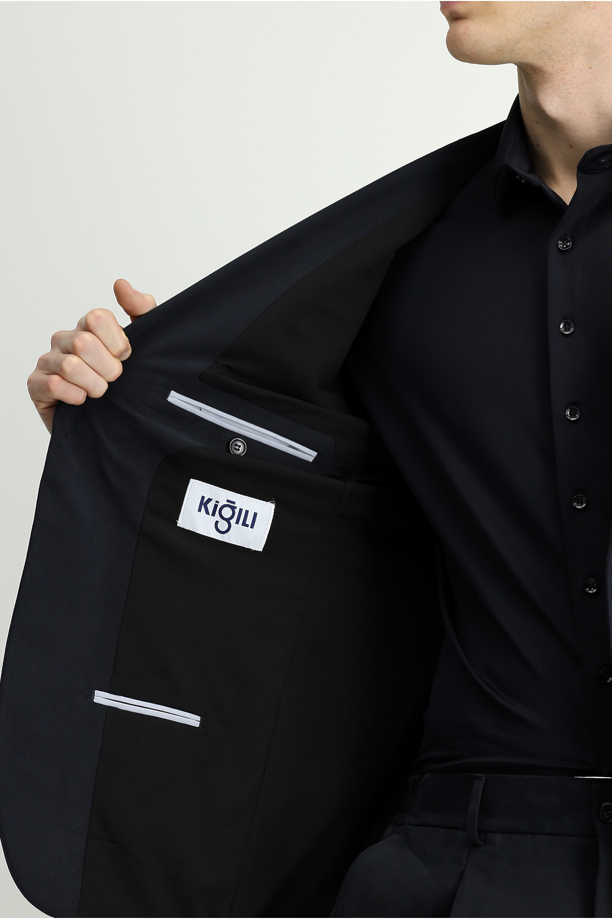 Kiğılı 6 Drop Regular Fit Standart Kesim Beli Lastikli Torba Cep Modal Karışımlı Takım Elbise görsel 7