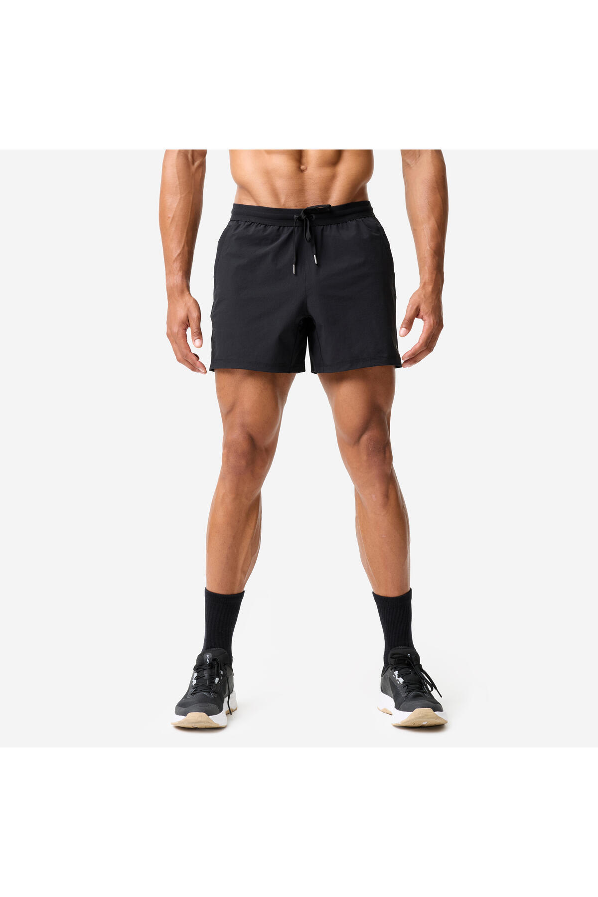 شلوارک بدنسازی دومیوس - مشکی دکاتلون شورت ورزشی Decathlon