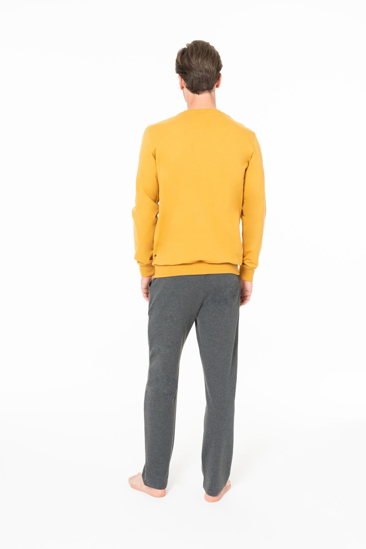 ست پیژامه و لباس خواب مردانه یقه گرد | یو اس پولو U.S. Polo Assn. 1218918 TR - تصویر 5