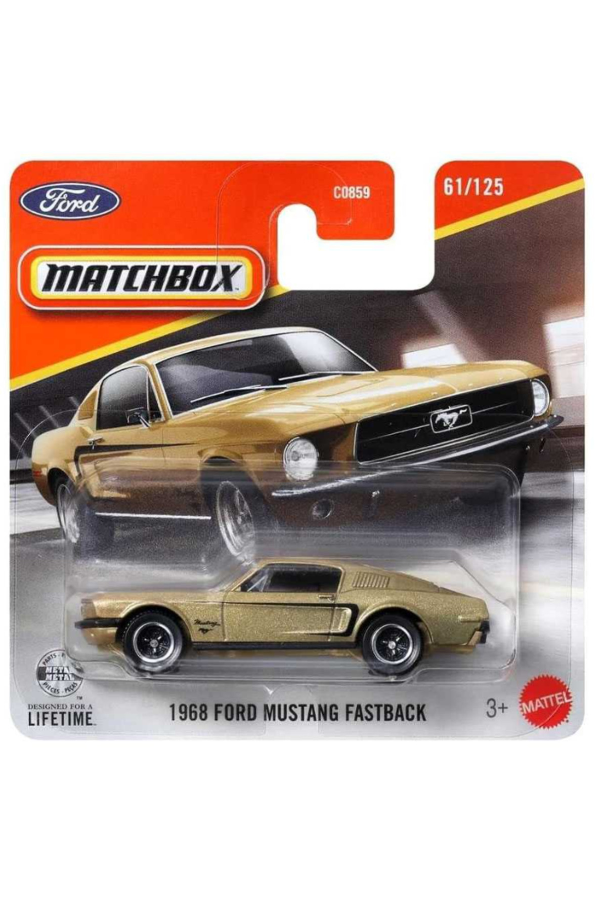 激レア ミニカー マッチボックス 8 FORD MUSTANG MUSTANG Matchbox 1968 Ford Mustang Fastback - Gold renk 2026 case - Fiyatı