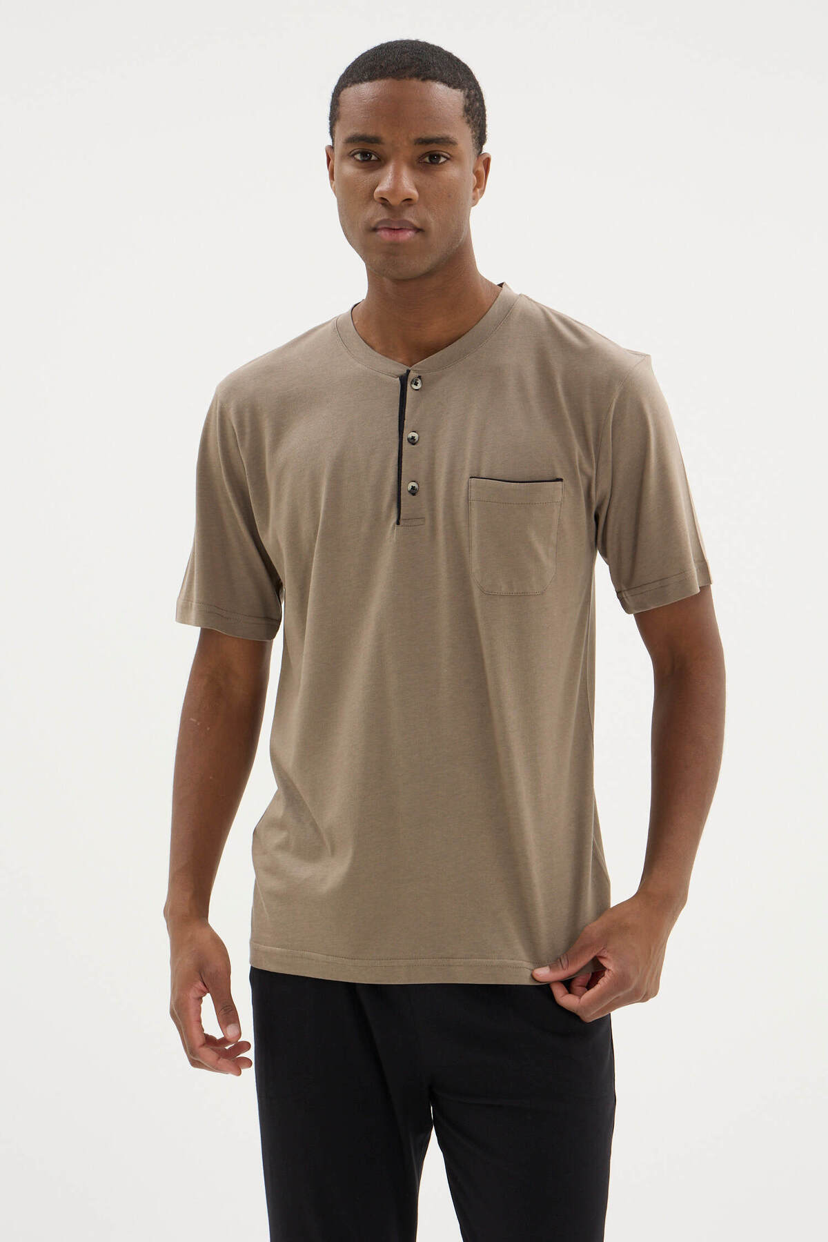 New Modal-Cotton Men's Short Sleeve Plus Size Pajamas Set