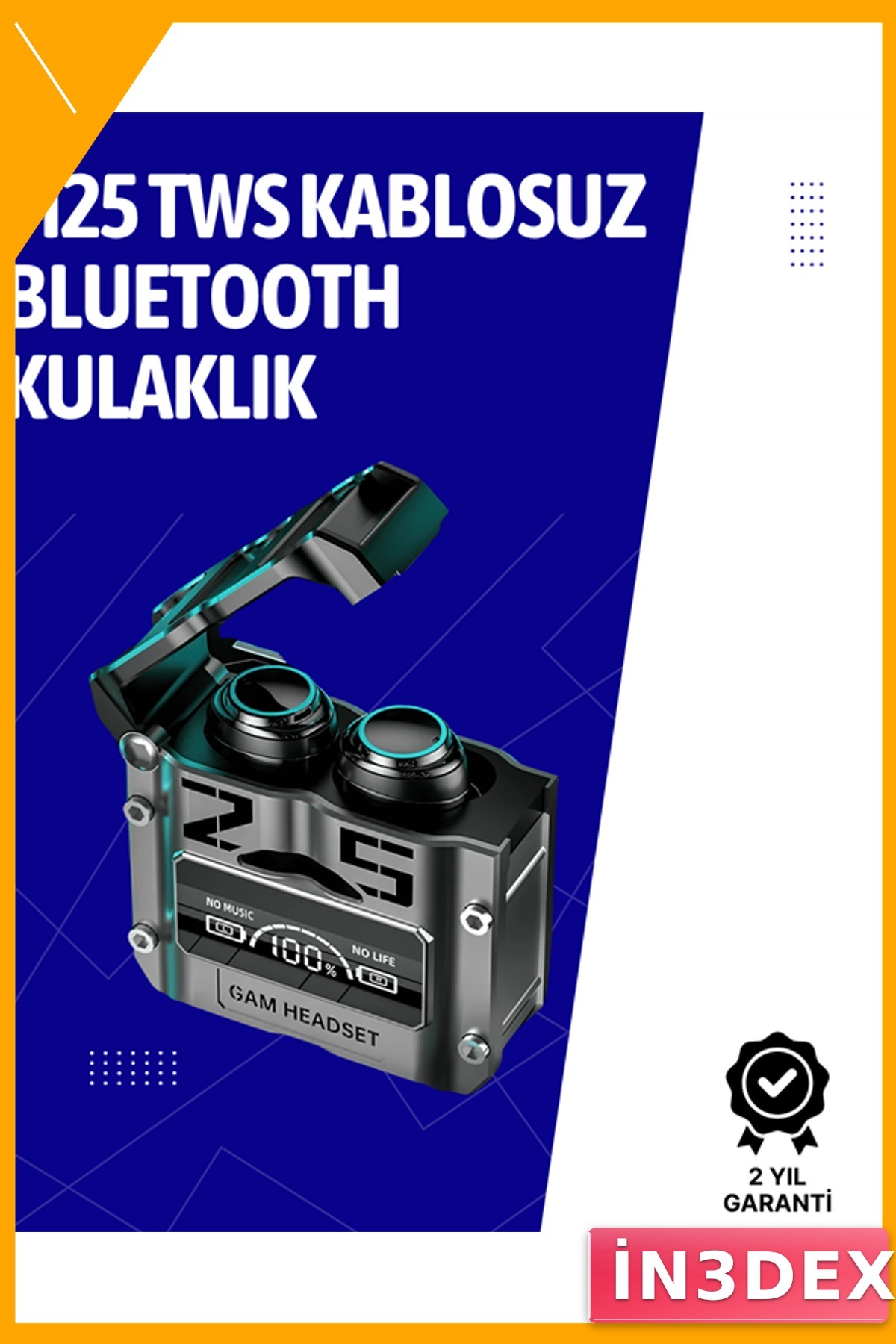 Kablosuz Kulak İçi Kulaklık 180 Saat Kullanım Gürültü Engelleyici LED