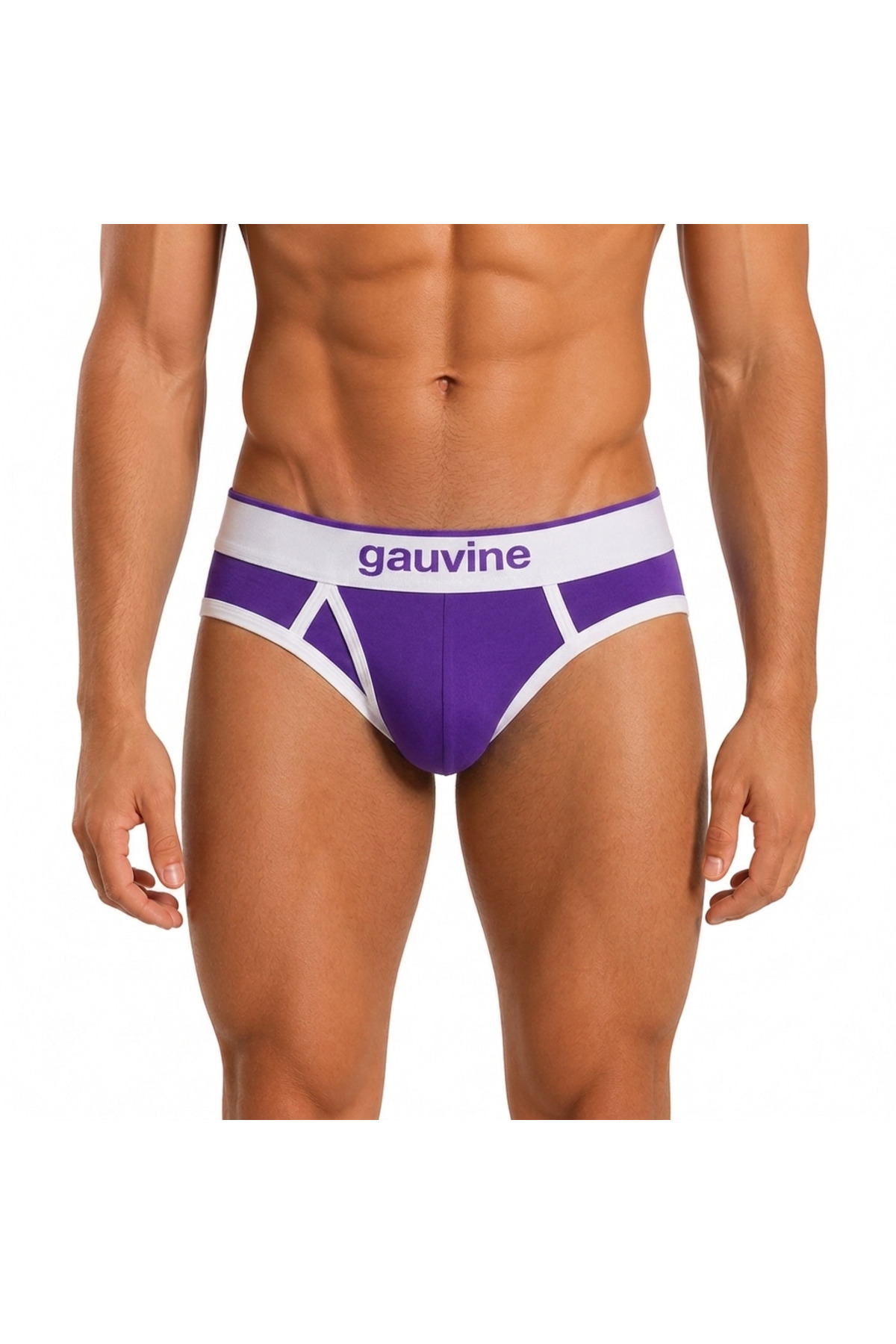 GAV20 Erkek Premium Slip Pamuk Esnek Support Pouch Özellikli Esnek Nefes Alabilen Gün Boyu Konfor Mor görsel 3