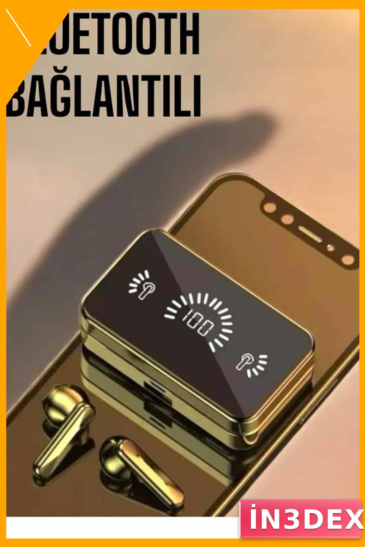 Çift Dijital Göstergeli Bluetooth Kulaklık IPX5 Suya Dayanıklı