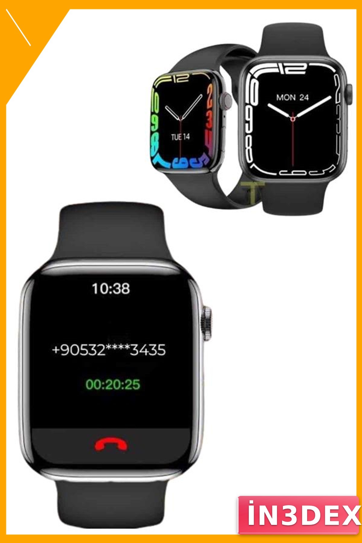 Akıllı Saat 44mm Amoled Ekran Uyku ve Sağlık Takibi Arama Cevaplama