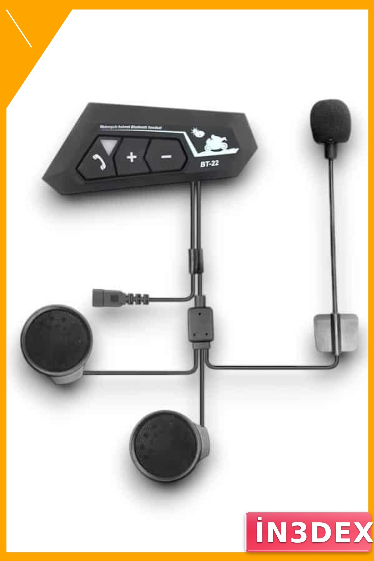 Motosiklet Kask Bluetooth Kulaklık 5.0 Intercom Su Geçirmez