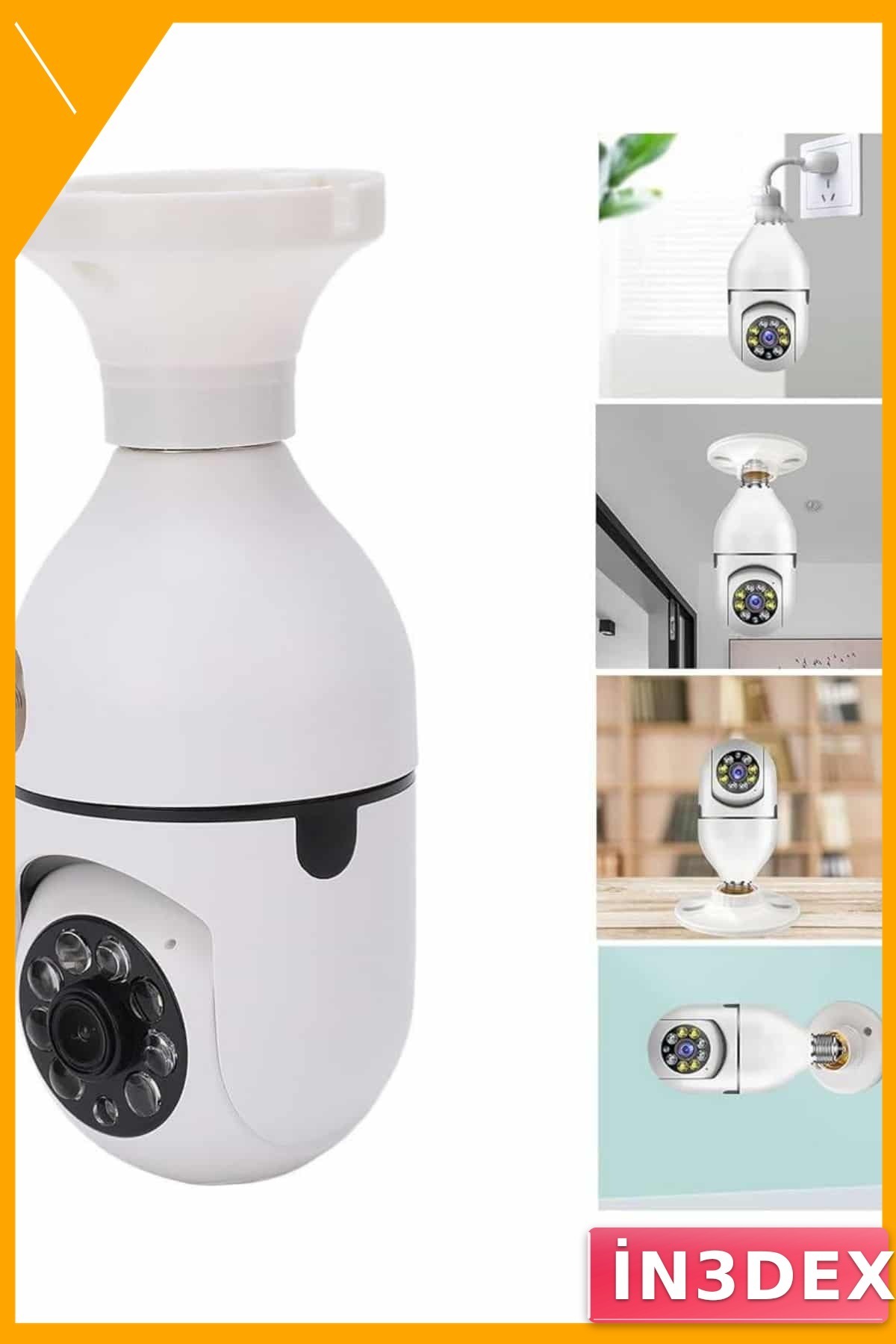 360 Derece Dönebilen Akıllı Wi-Fi Kamera PTZ