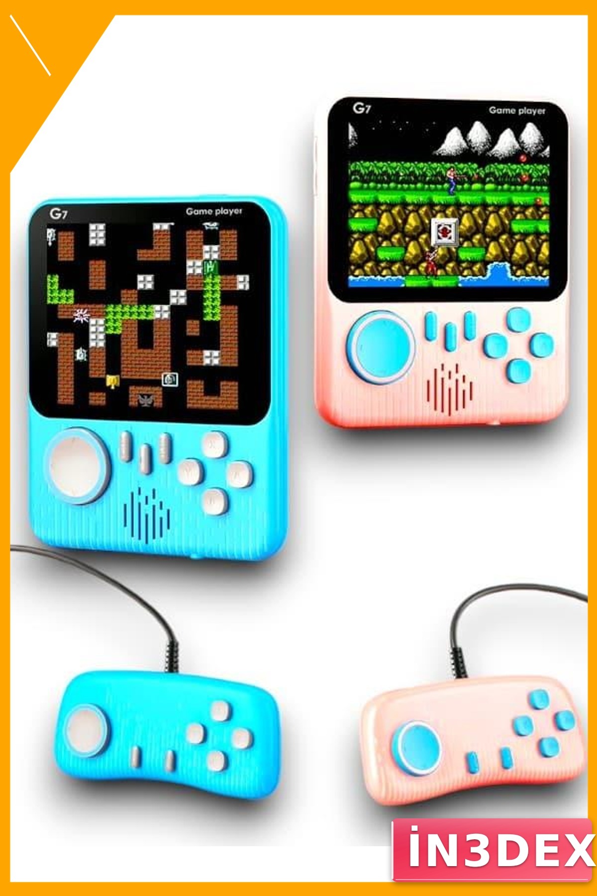 Retro Oyun Konsolu 3.5 İnç LCD 666 Oyun 2 Kollu
