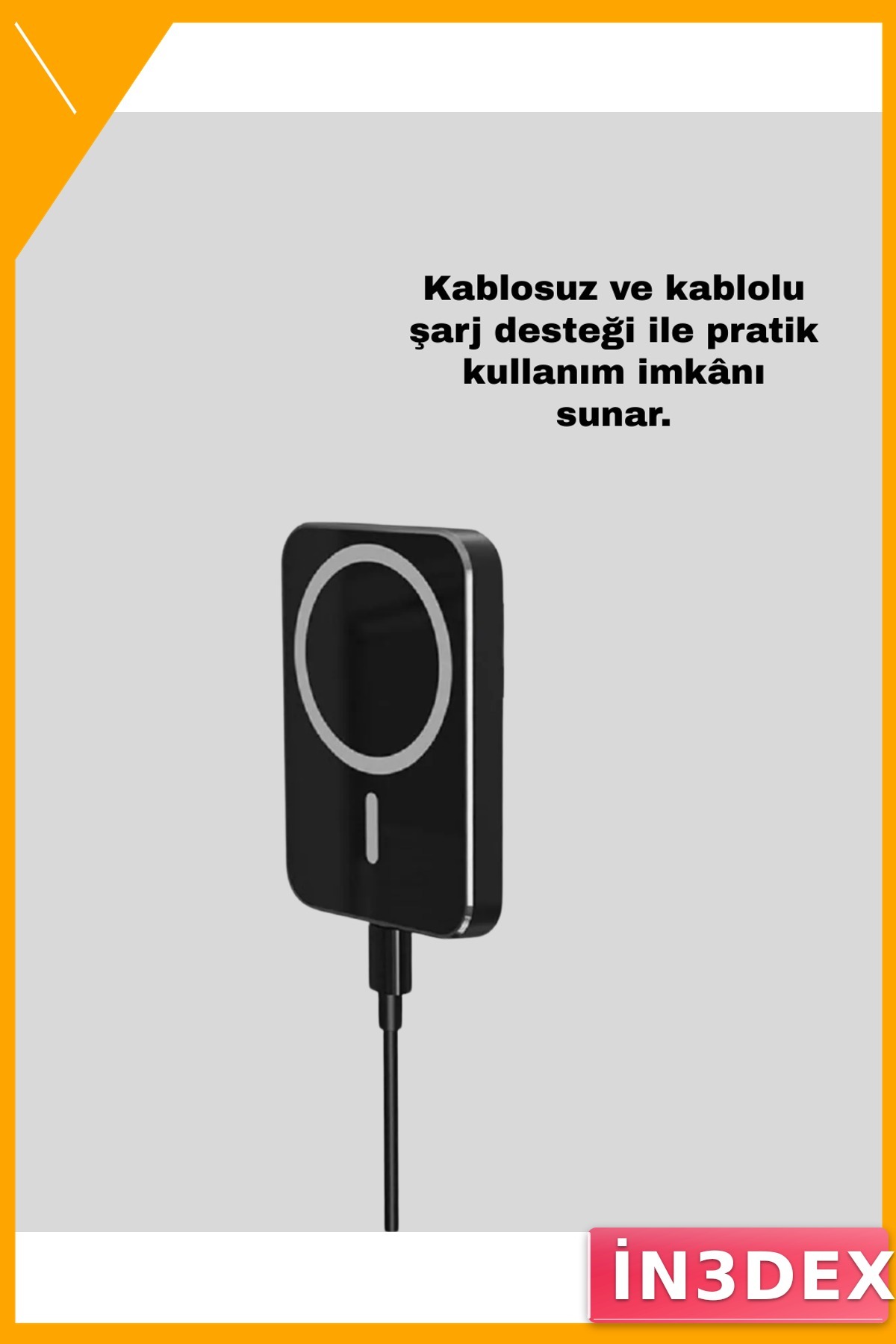 Kablosuz Şarjlı MagSafe Araç Telefon Tutucu 15W Hızlı