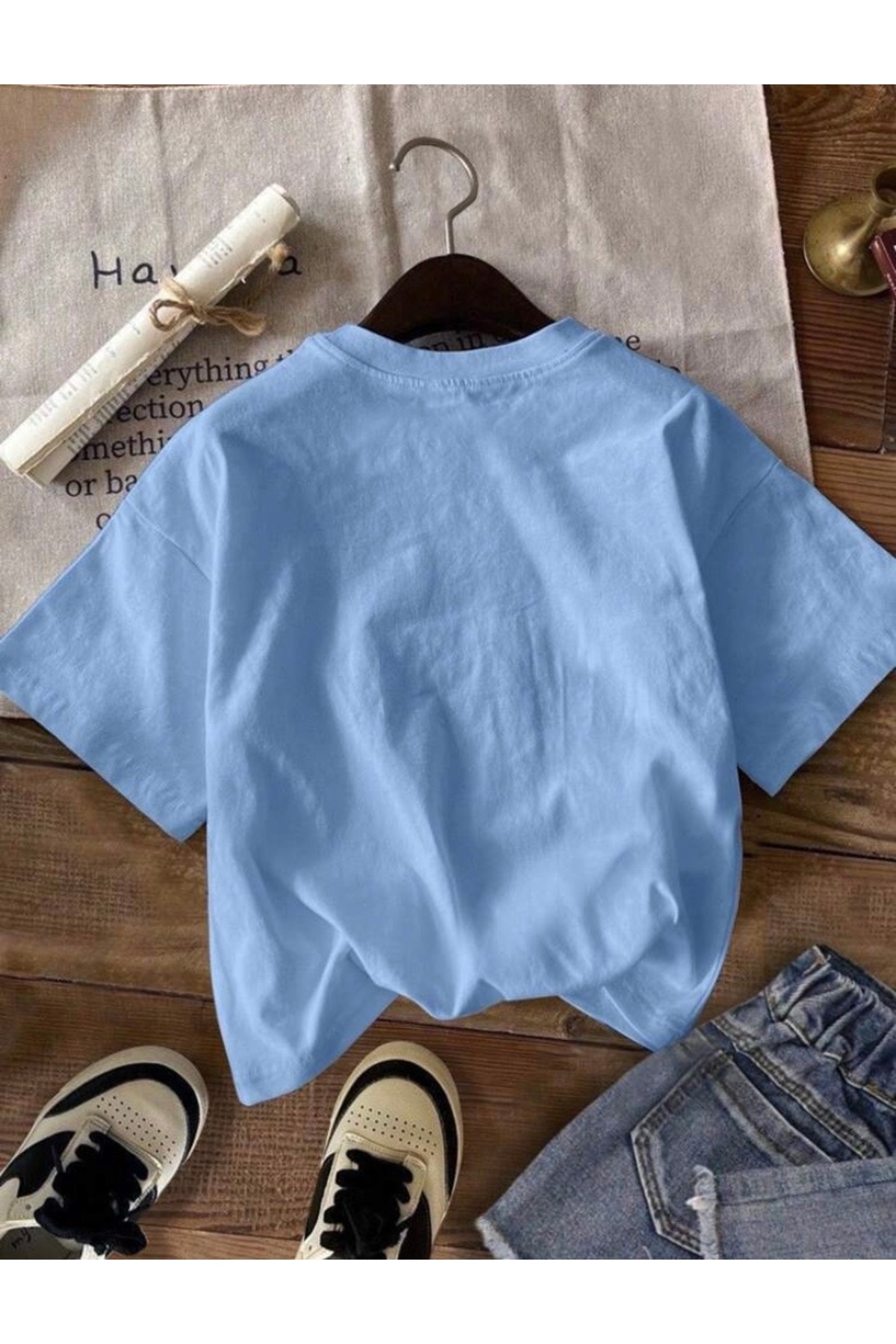 SANTAMİLA 3 lü Mavi Lacivert Beyaz Düz T-shirt görsel 7