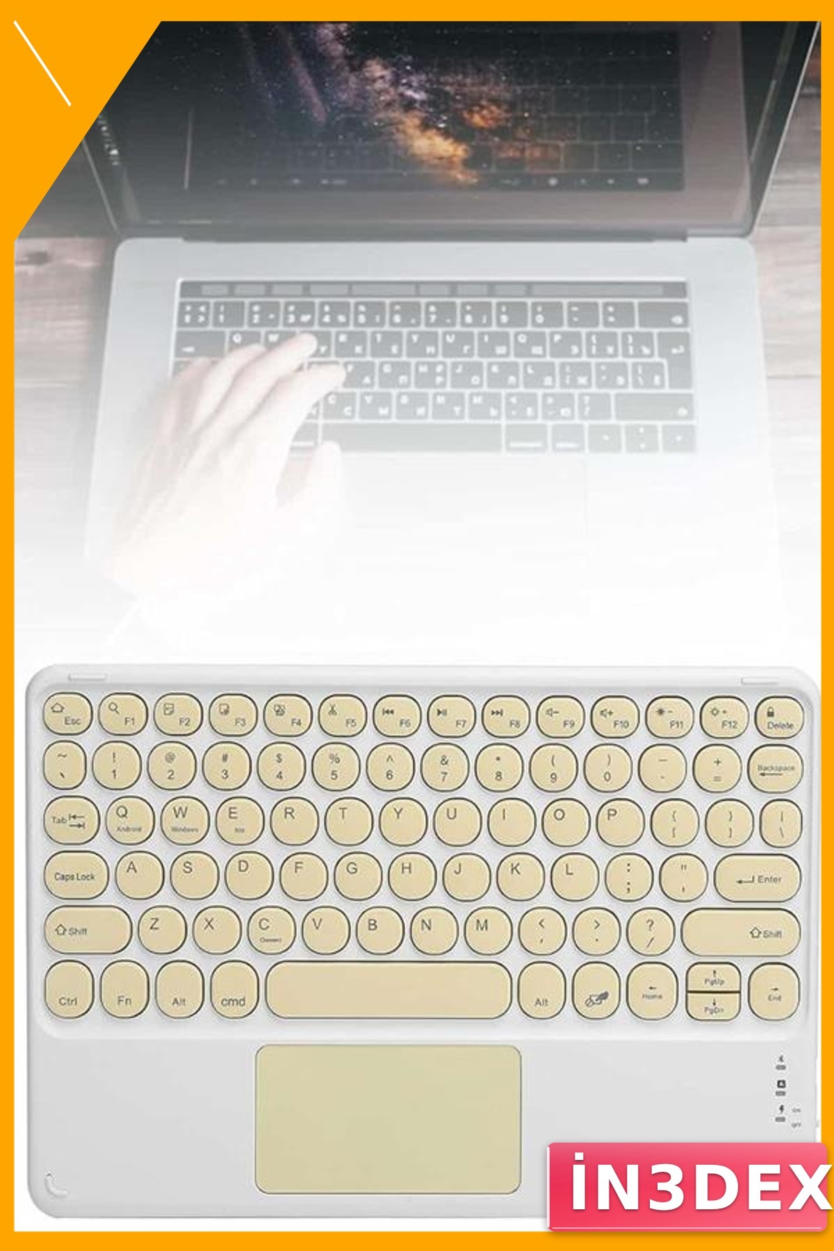 Bluetooth Touchpad Klavye 10.8 İnç Tablet İçin Taşınabilir