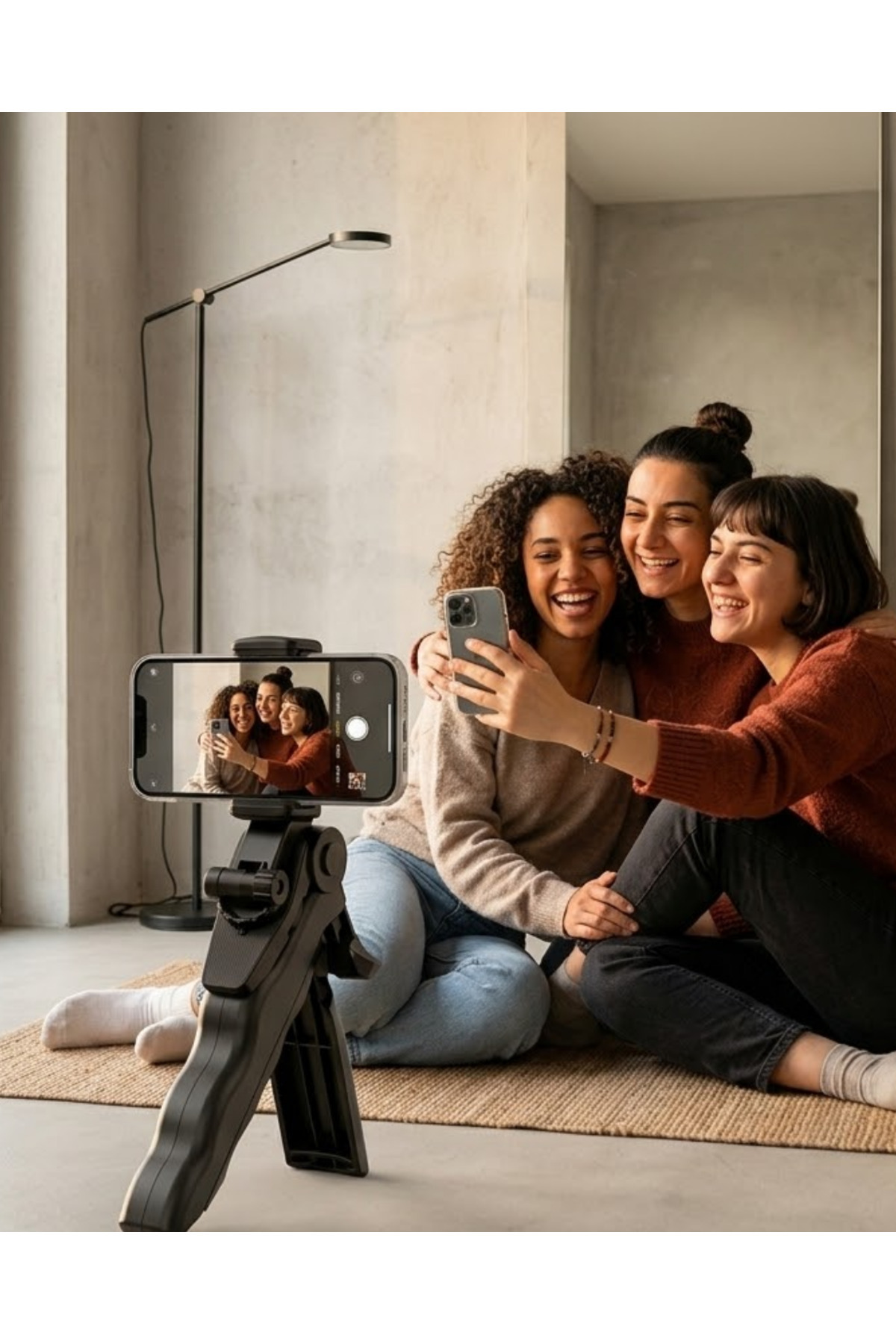 silky glows Ayarlanabilir Mini Telefon Tripodu Taşınabilir Vlog ve Fotoğraf Çekim Aparatı - Yüksek Stabilite - Fiyatı, Yorumları