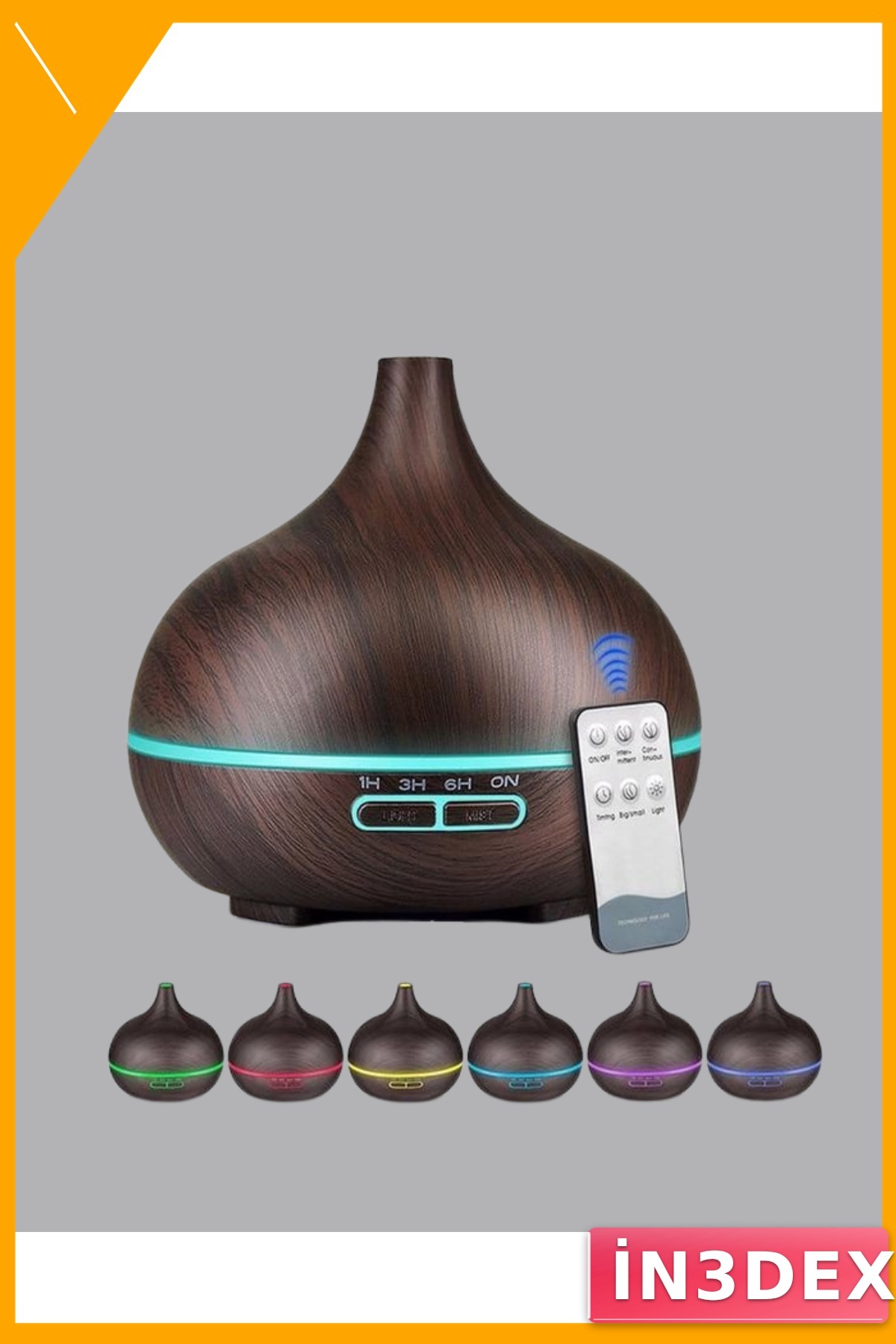 Ultrasonik Aromaterapi Difüzörü 550 ml Otomatik Kapanma Nemlendirici