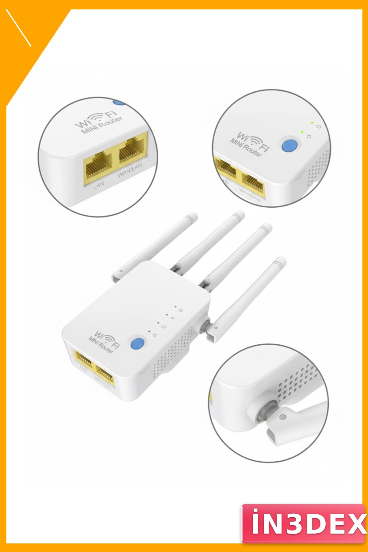 WiFi Sinyal Güçlendirici WPS Düğmeli Çift Bant Tekrarlayıcı