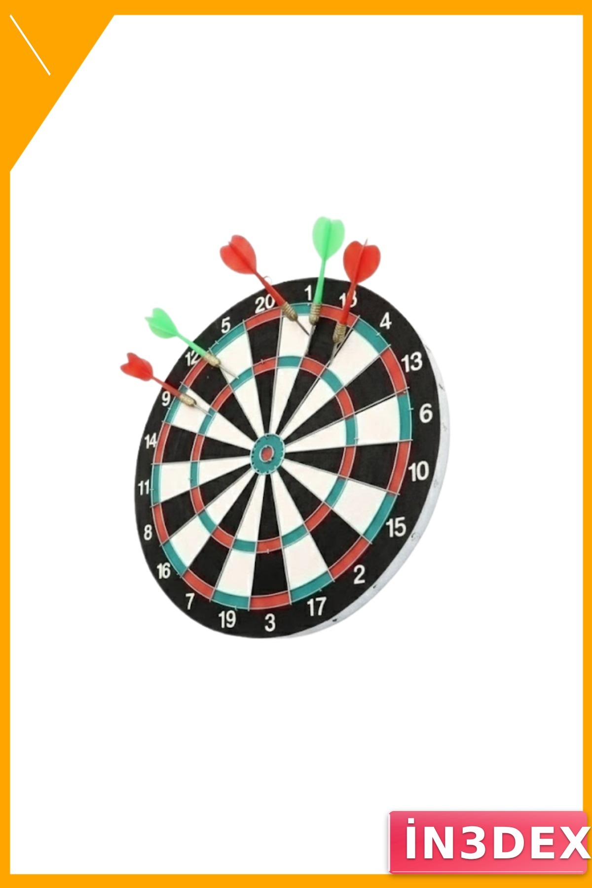17 İnç Dart Tahtası Seti 4 Metal Ok Hedef Oyunu