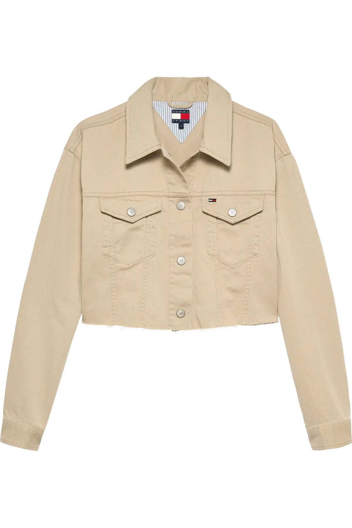 Tommy Hilfiger TJW FLAG TRUCKER JAC, RBV Bej Kadın Kot Ceket