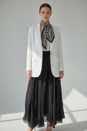 BY ÖZLEM KURU Siyah Asimetrik Model Etek
