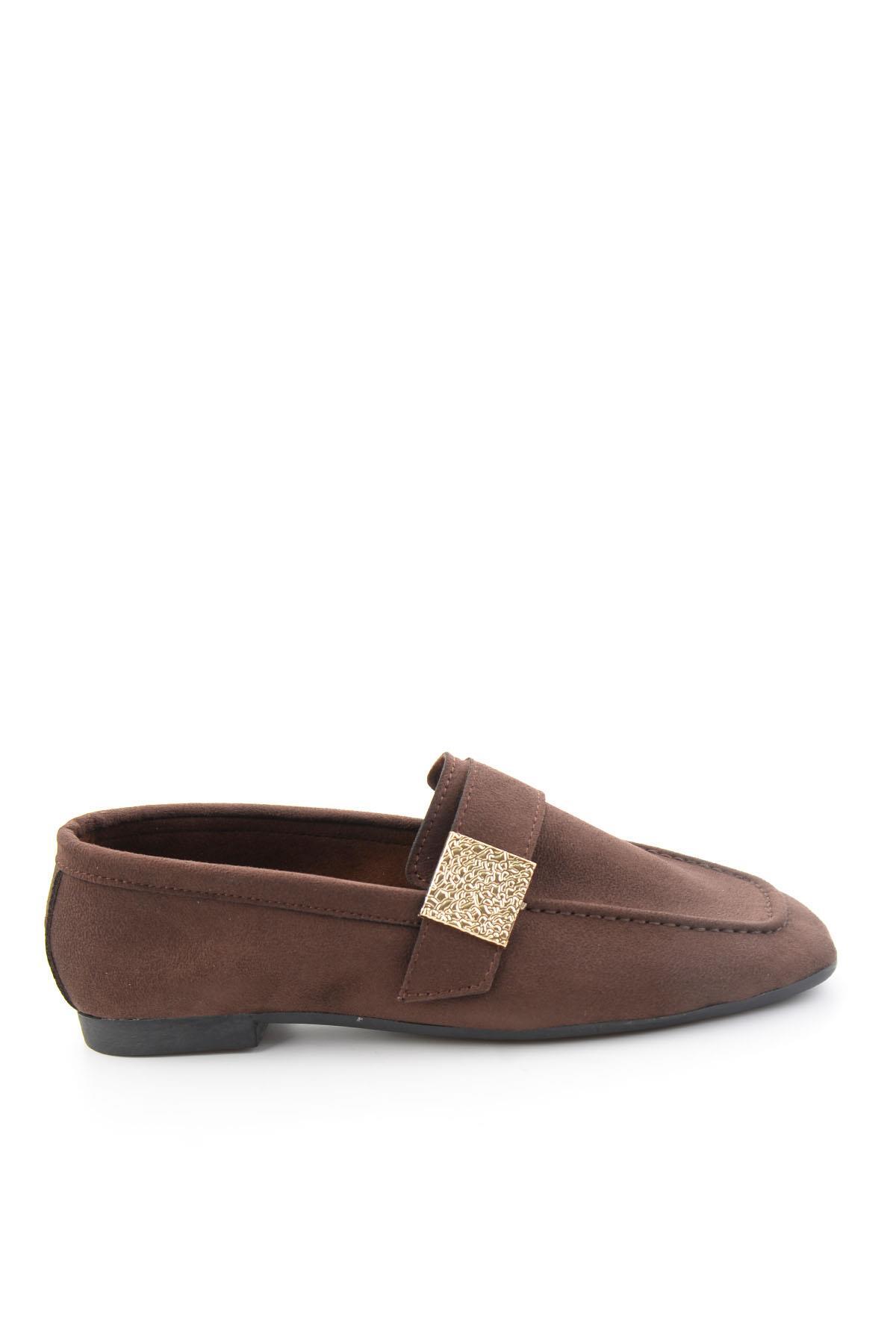 Bambi Kahve Kadın Loafer Ayakkabı K01879251472