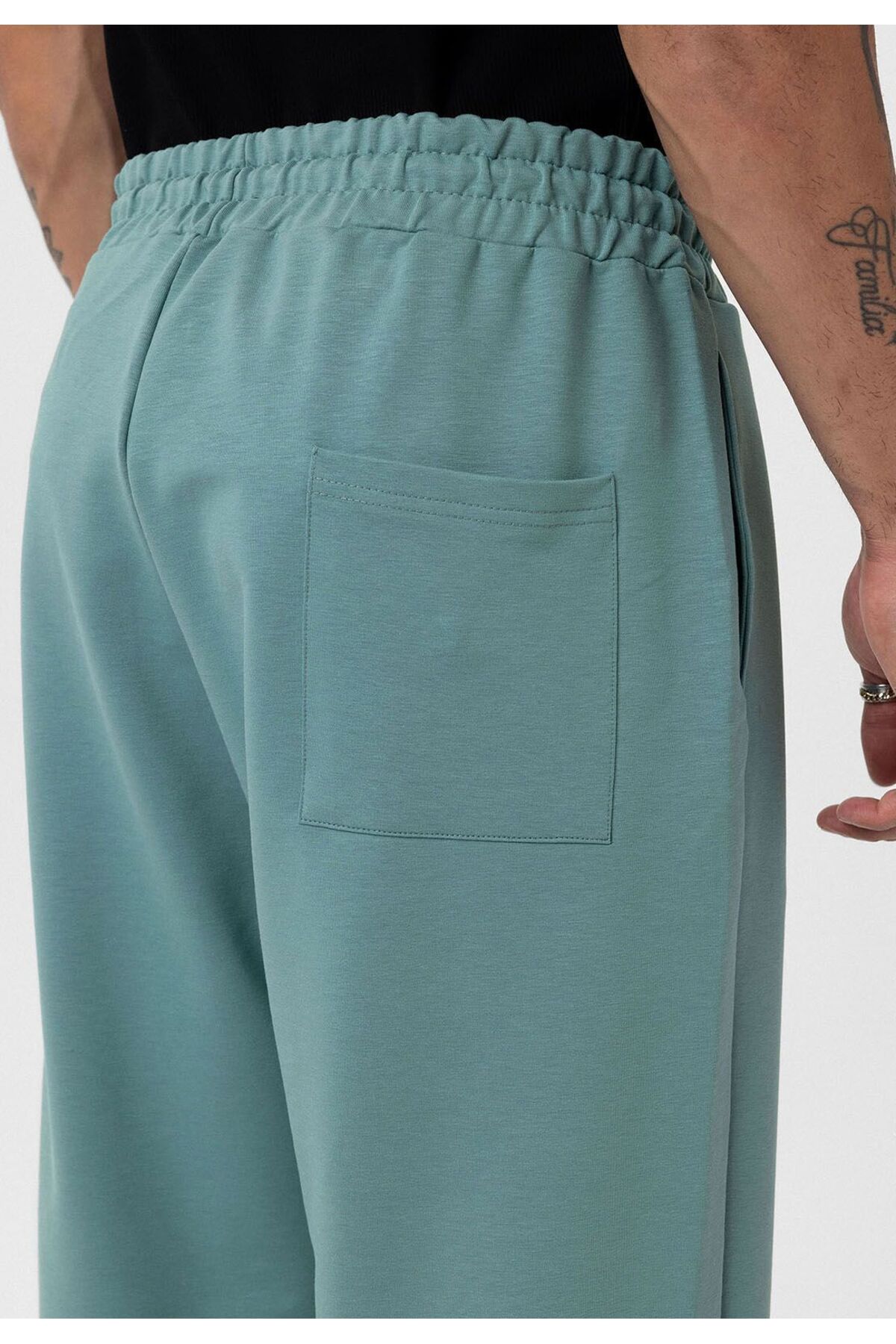 Paça Lastikli Basic Oversize Eşofman Takımı — آبی DND_30-123 — تصویر 7 از 7