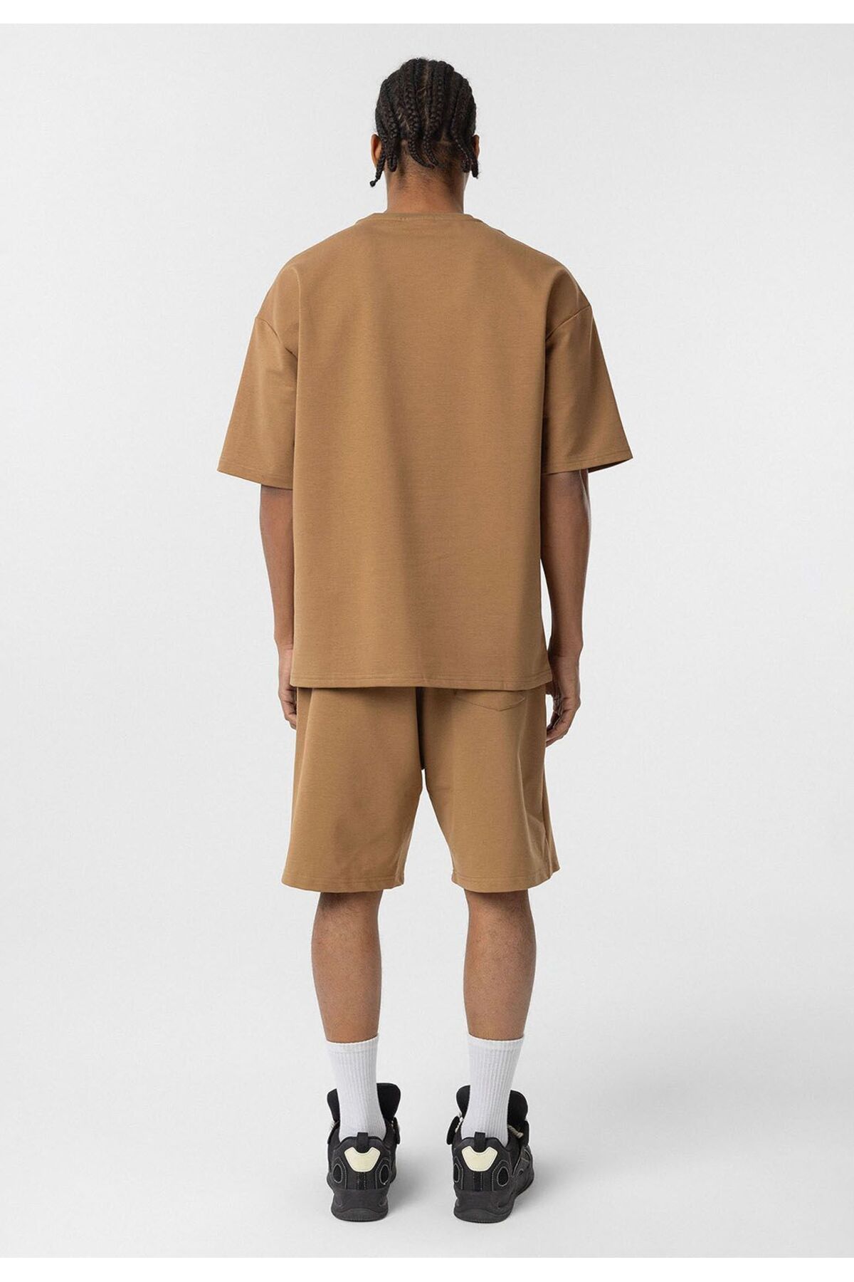 Basic Oversize Şort Takım — بژ DND_30-269 — تصویر 3 از 6