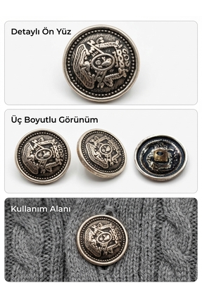 Savio BRONZ METAL DÜĞME 6LI PAKET