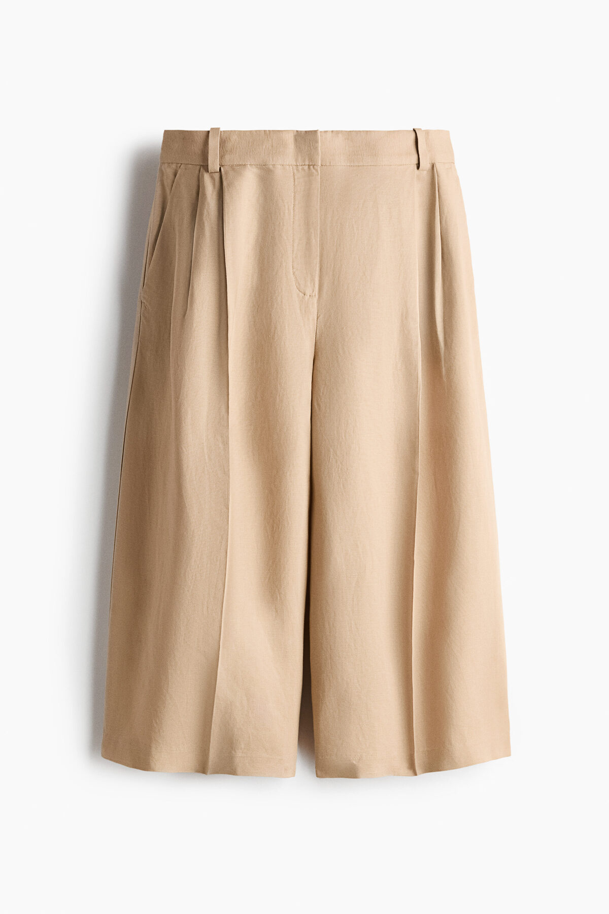H&M Keten Karışımlı Geniş Culotte Pantolon görsel 3