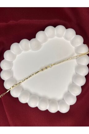 FİLORA 14K Gold Kaplama Zirkon Taşlı Zarif Bileklik