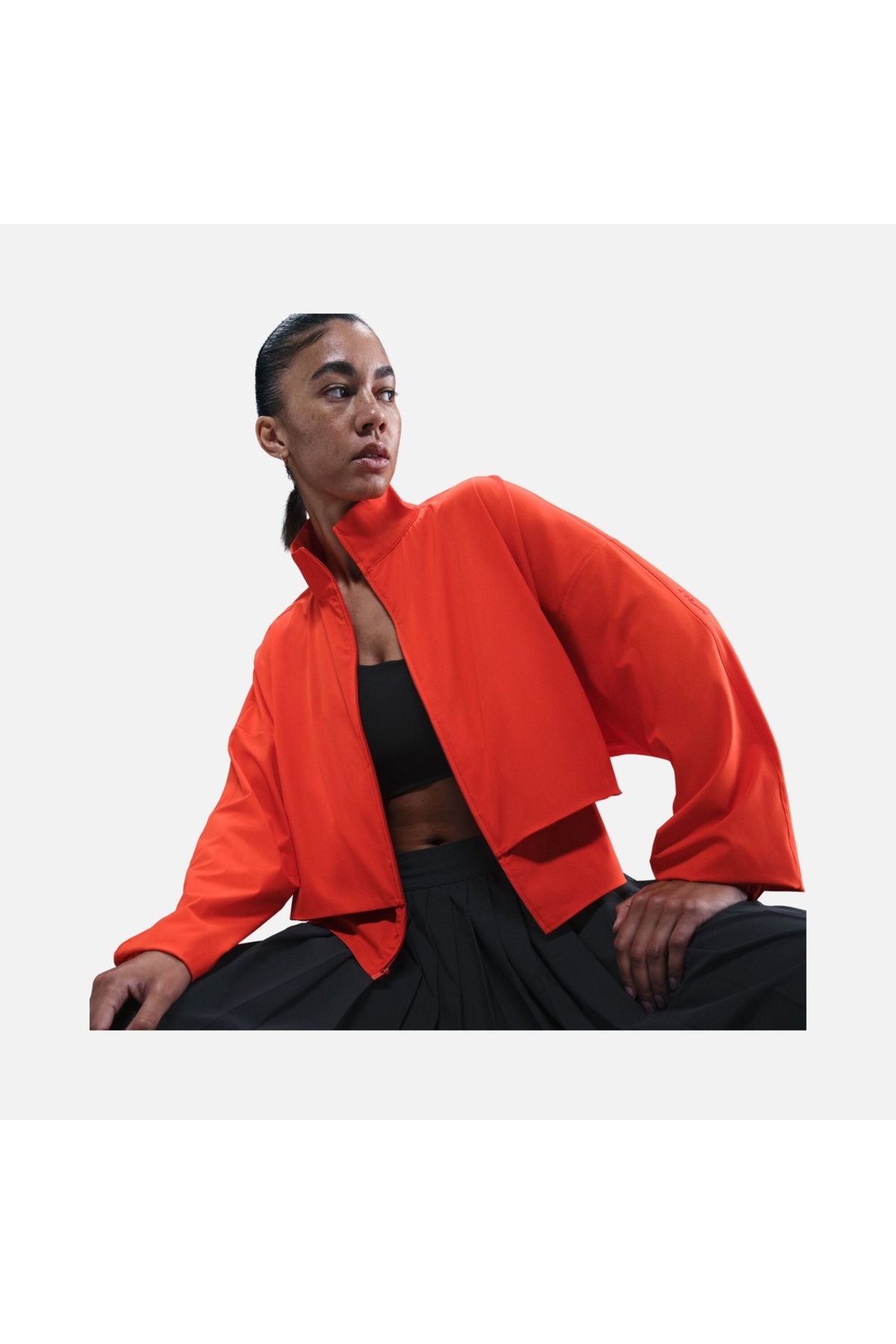 Nike 24.7 PerfectStretch Dri-FIT Oversized İnce, Hafif, Esnek Yazlık Kadın Turuncu Ceket (Blue Sportswear )