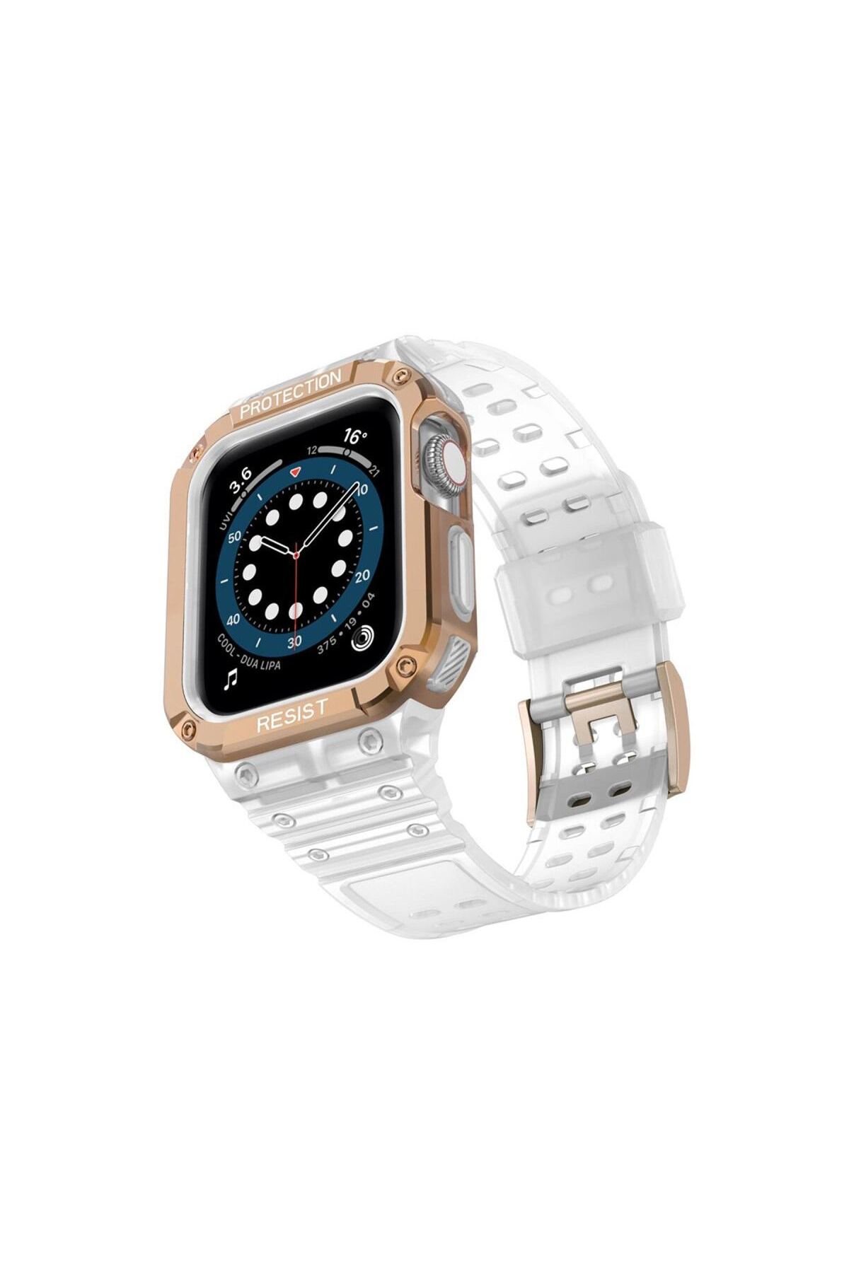 Watch 42mm Kr401 Silikon Kordon (saat Değildir) - Beyaz-rose
