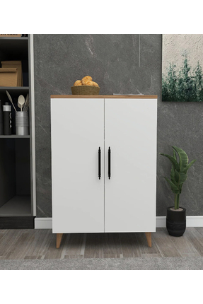 caneli 3 Raflı 2 Kapaklı Çok Amaçlı Dolap Çok Amaçlı Mutfak Dolabı Banyo Dola...