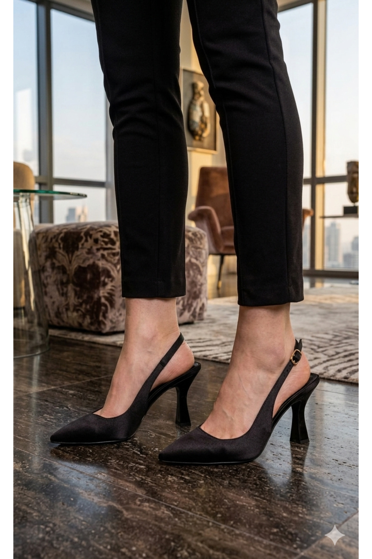 Classic High Heels Matte Fabric Pointed toe