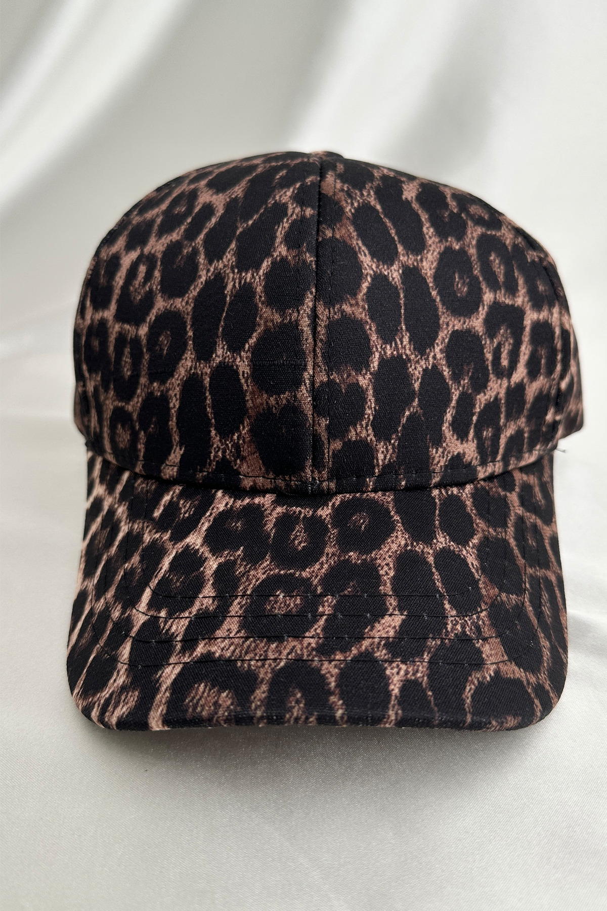 Modex Kahverengi Leopar Desen Sperlikli Şapka görsel 2