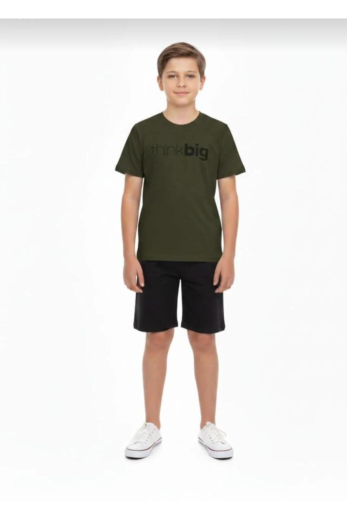 Think Big Printed Boys' Shorts Set – Casual Summer Outfit -4006-