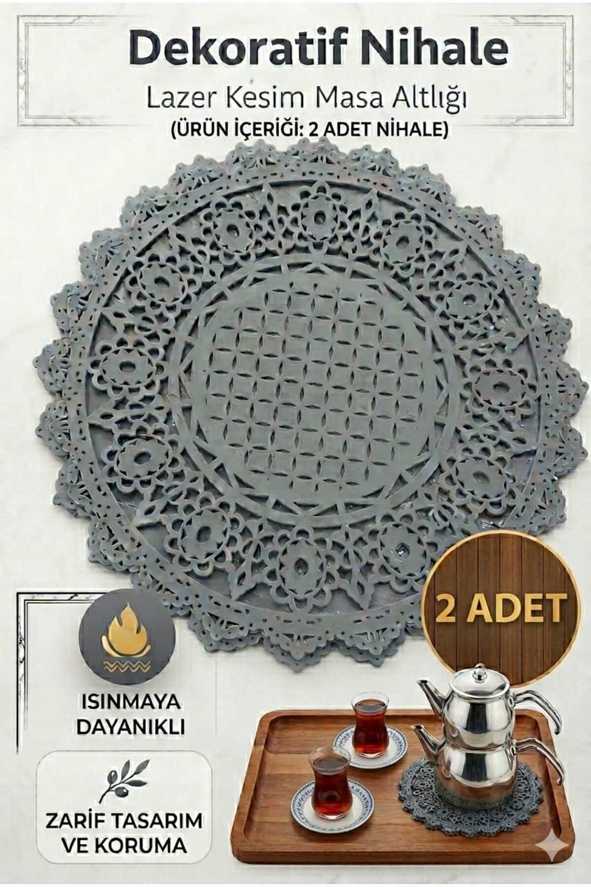 Multi-Purpose Decorative Silicone Finish and Table Pad Set (2 Pieces)