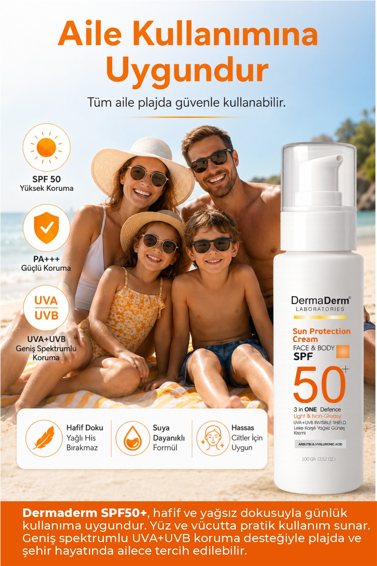 Dermaderm Yüz Güneş Kremi 100ml. ve Leke Karşıtı Serum 50ml. — H1343 — تصویر 8 از 8