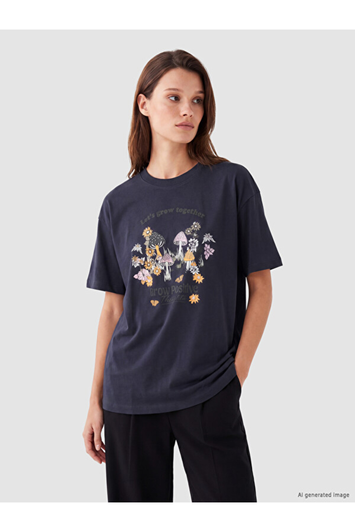 LC Waikiki Printed 100% Cotton Women's T-Shirt
