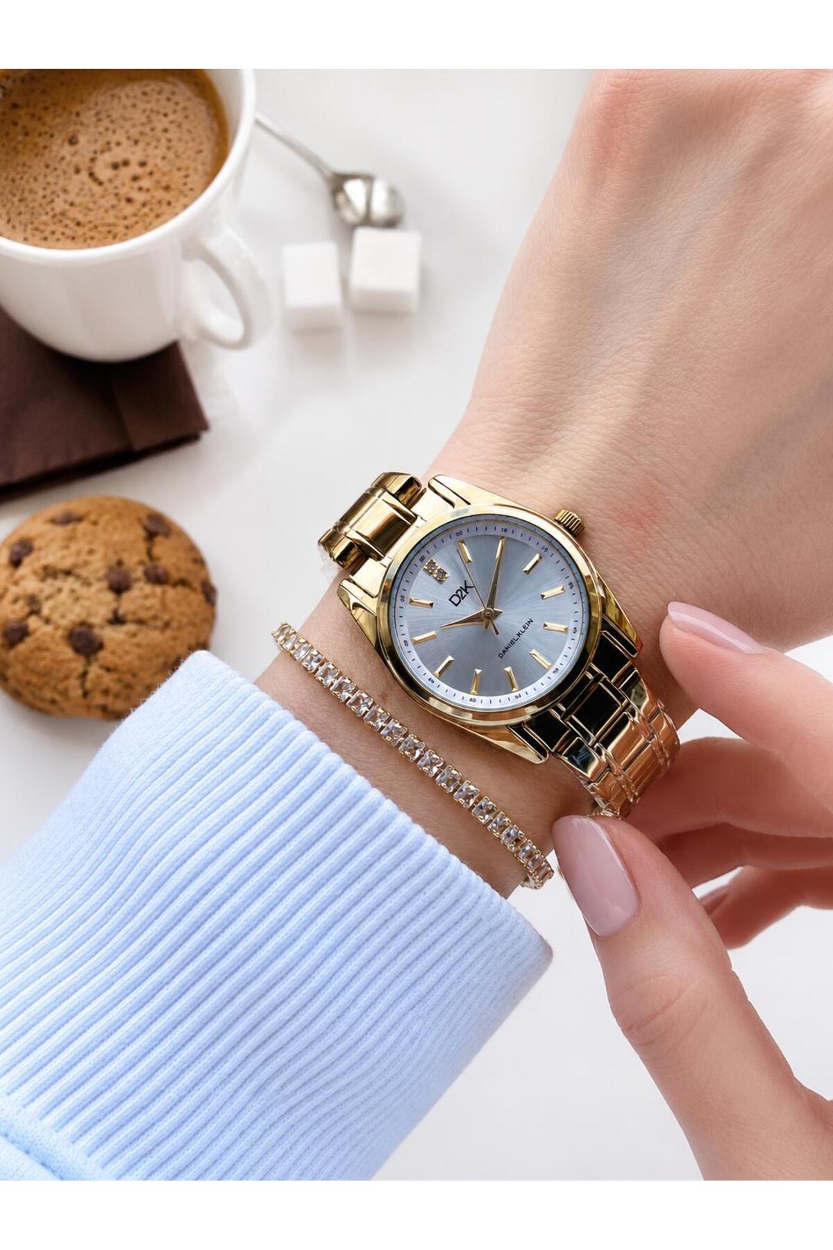 ساعت مچی زنانه با بند استیل ضد آب 3 ATM و دستبند F.G.14494.12 با 2 سال گارانتی