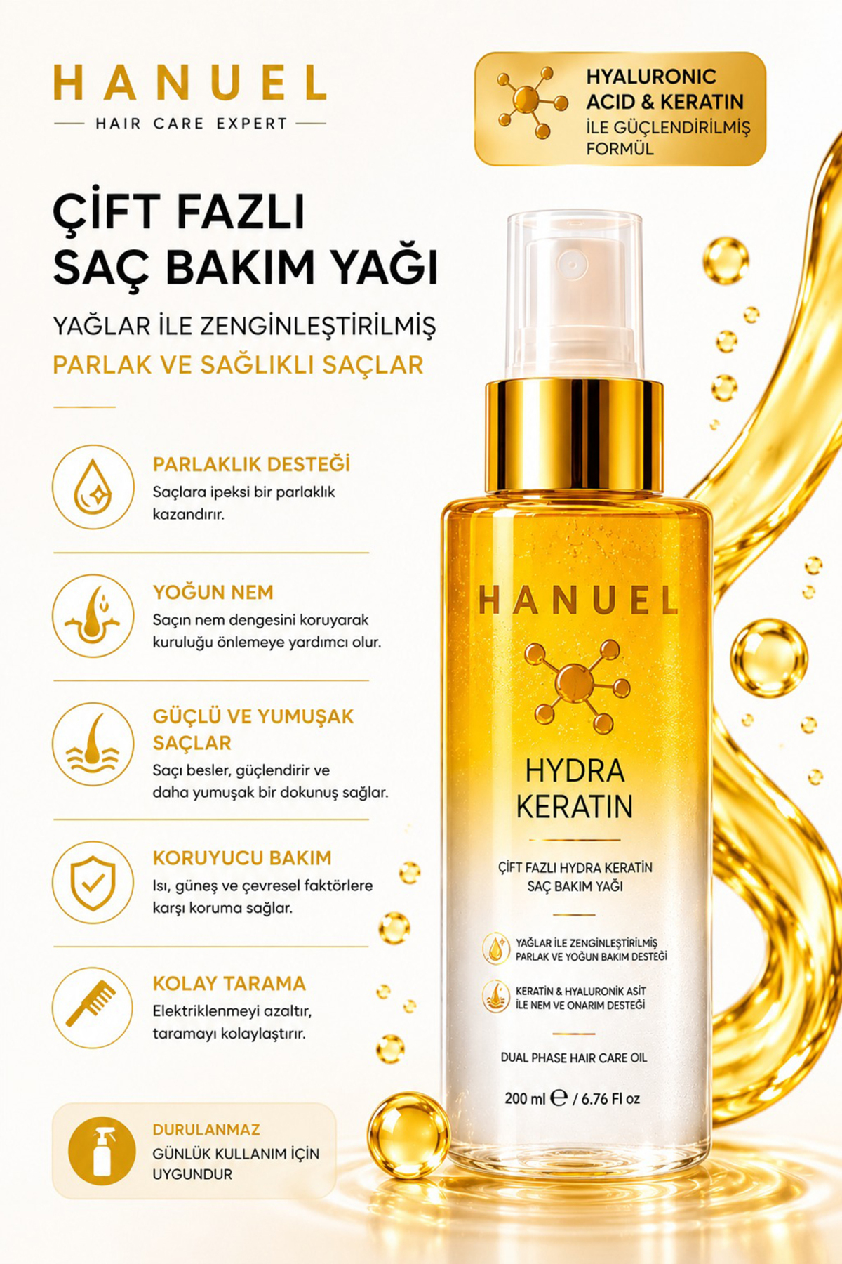 HANUEL HYDRA KERATİN ÇİFT FAZLI — HANUEL HYDRA KREATİN ÇİFT FAZLI