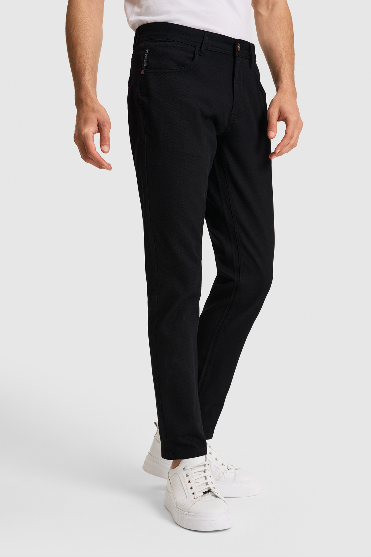 U.S. Polo Assn. Erkek Siyah Kanvas Pantolon 50326183-VR046 görsel 3