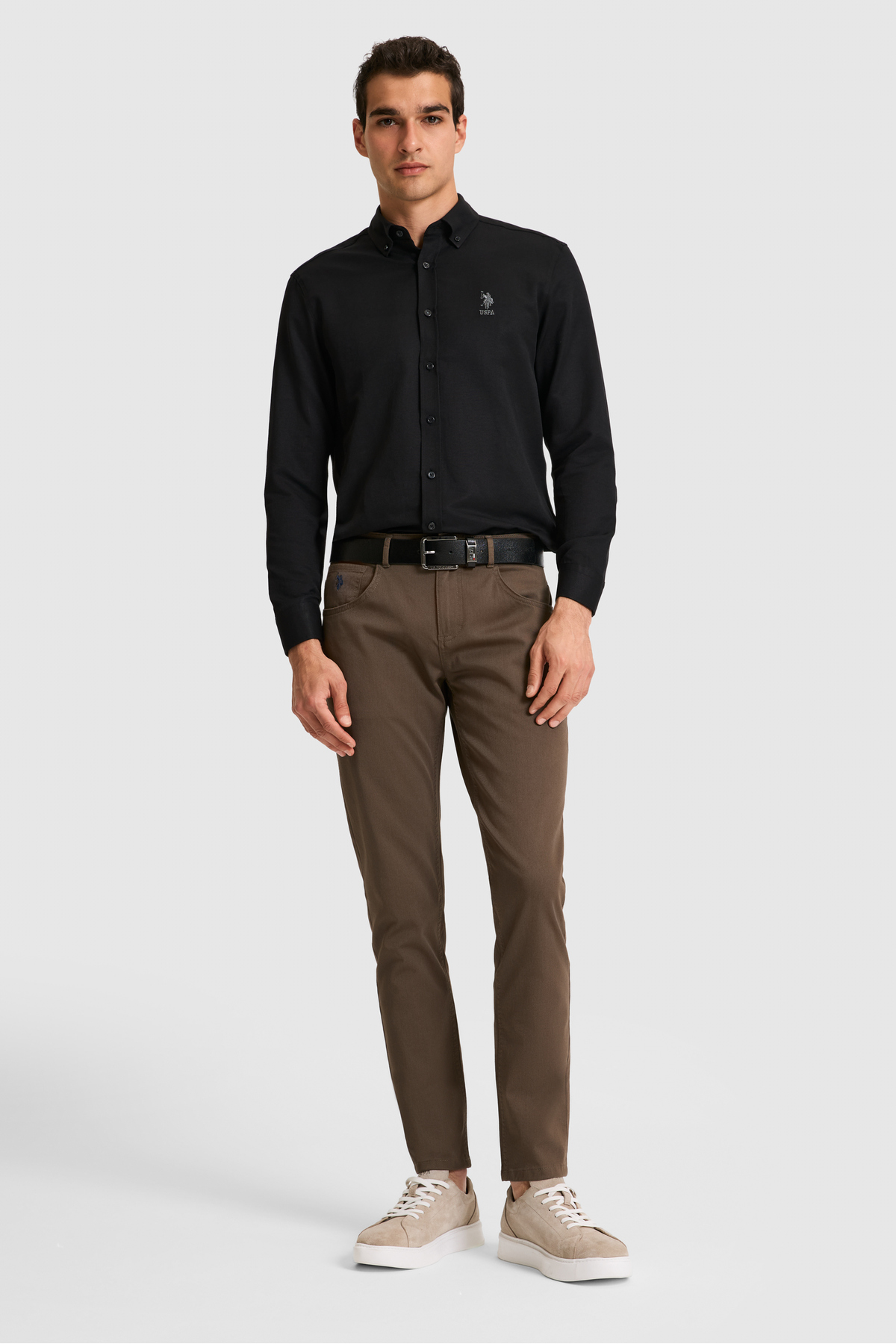 U.S. Polo Assn. Erkek Vizon Kanvas Pantolon 50326128-VR052