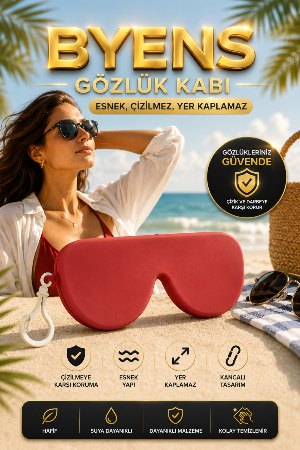 Glasses Case Protection Case Sunglasses Storage Case Silicone Box Foldable Glass Protective Strap