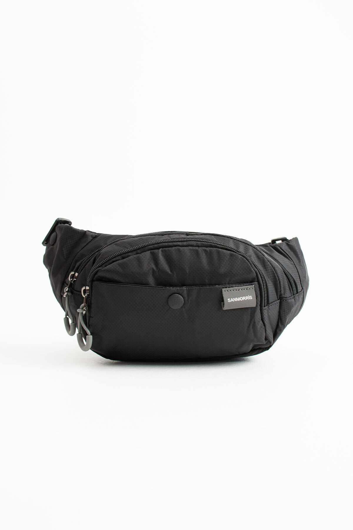 Sanmorris Unisex Paraşüt Kumaş Siyah Renk Suya Dayanıklı 3 Bölmeli Body Bag Sargın görsel 6