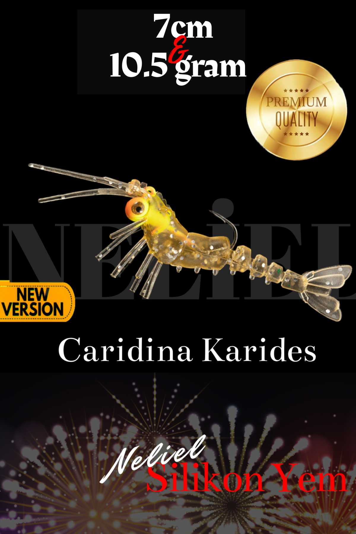 Caridina Shrimp 7cm 10.5gr Silicone Shrimp LRF Kit Spin Kit