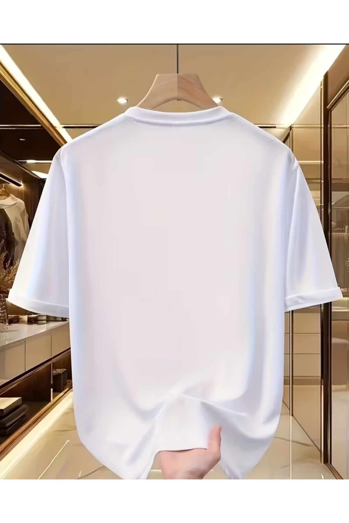ORVIO Group Erkek Baskılı Tişört, Modern Grafik Desenli Bisiklet Yaka Günlük T-Shirt görsel 2