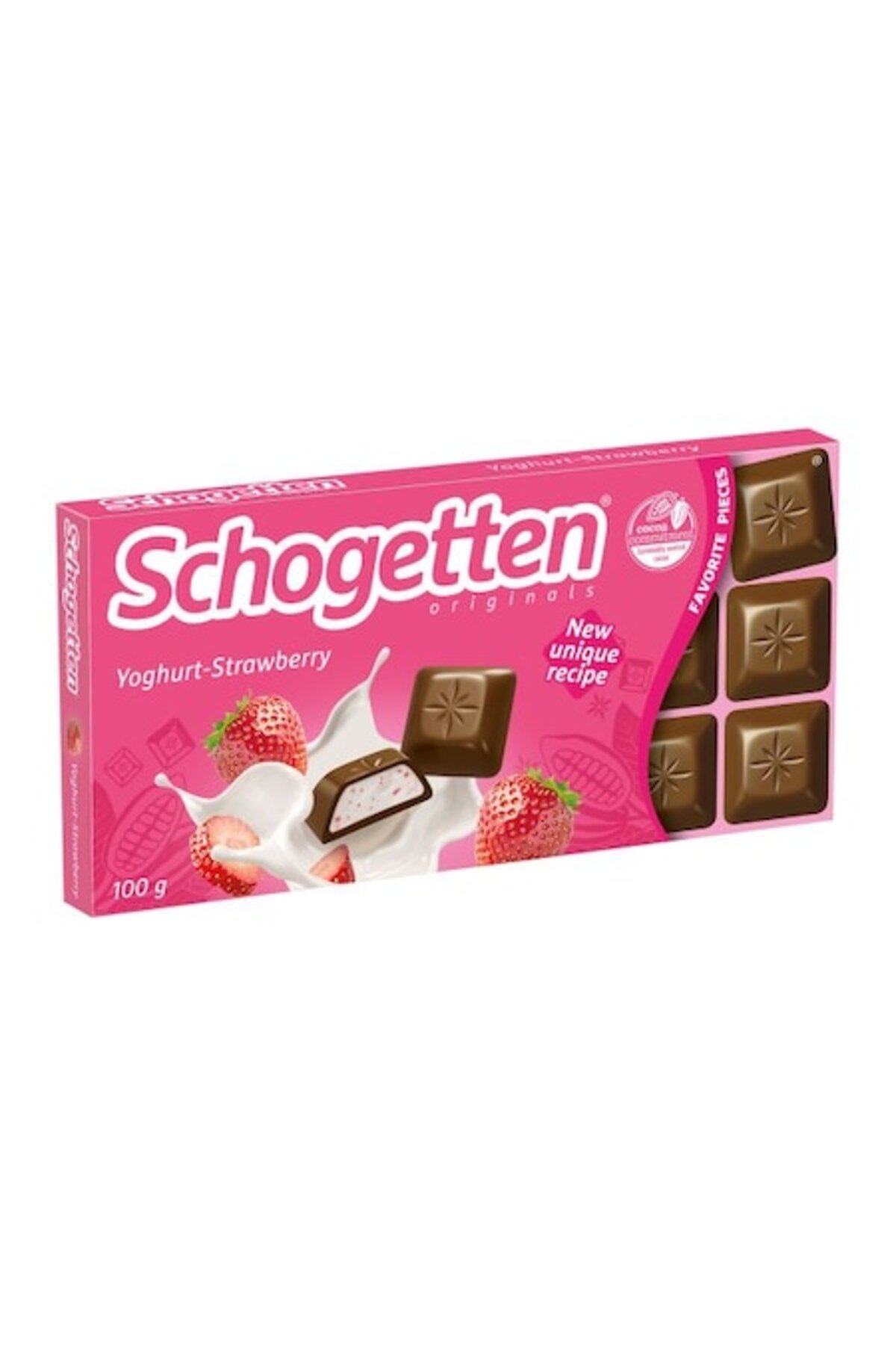 Schogetten Iaurt cu căpșuni și ciocolată, 100 g