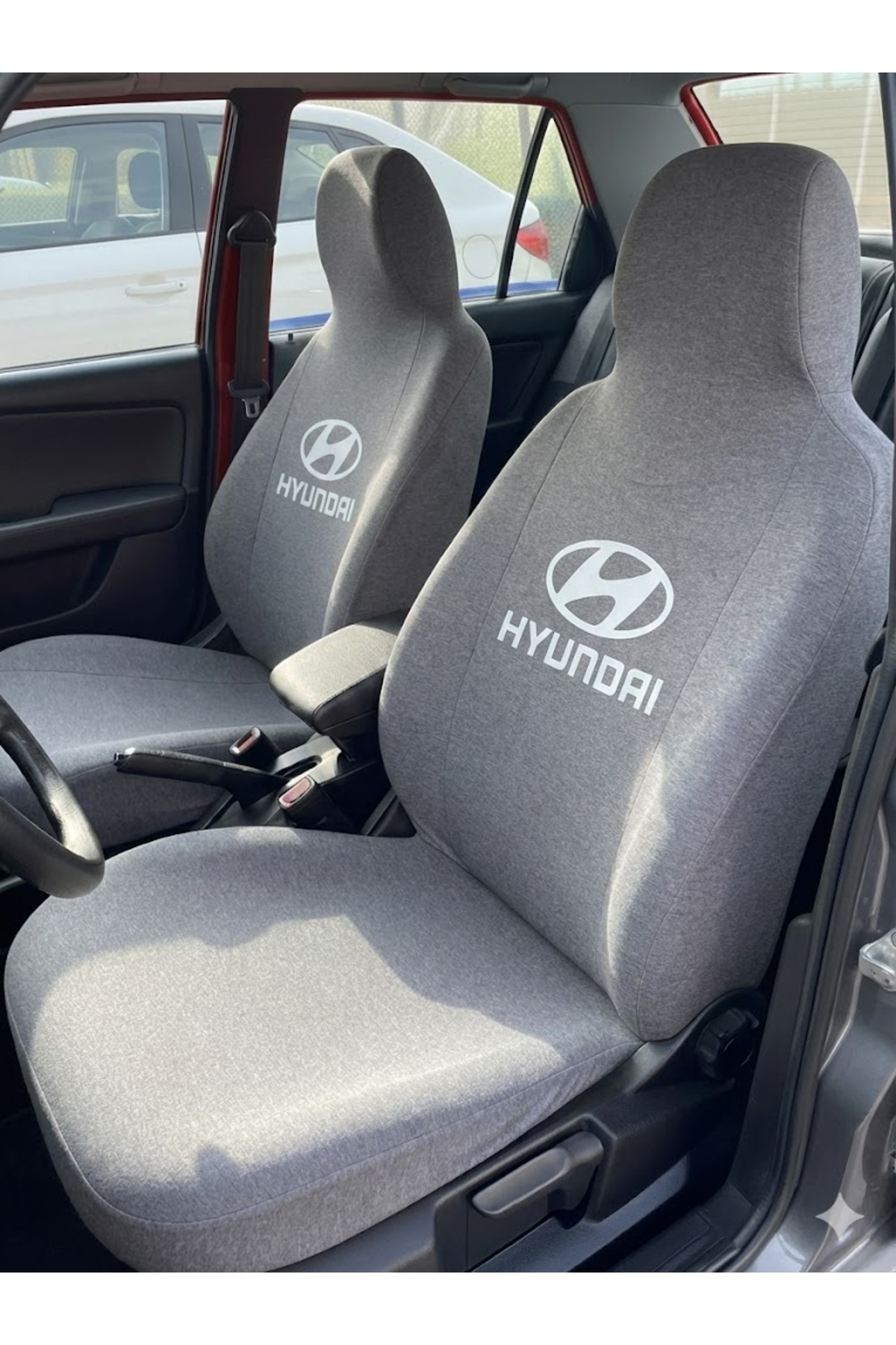 ZAFAKS Gri Hyundai Otomobil Servis Kılıfı Likralı Esnek Tüm Araç Modellerine Uyumlu